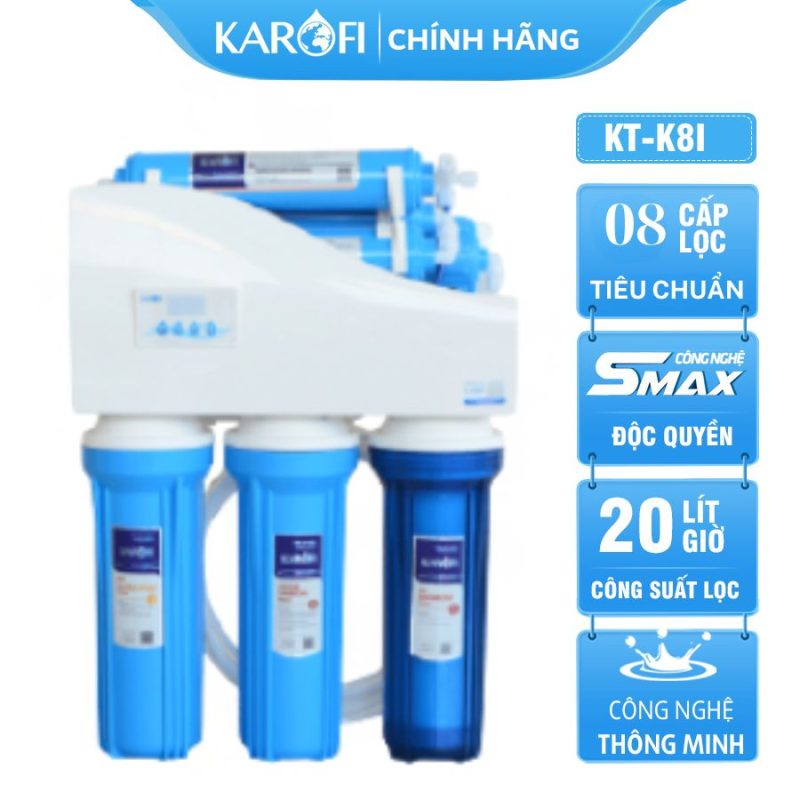 Máy lọc nước Karofi KT-K8I-1 để gầm thông minh