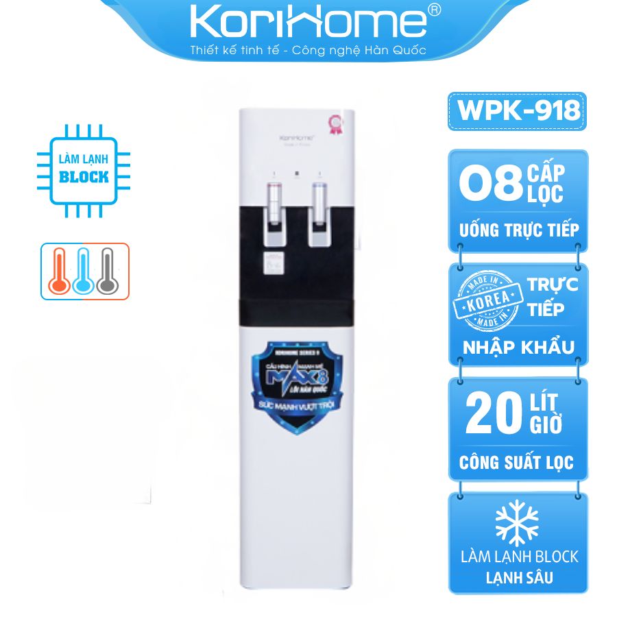may loc nuoc tich hop nong lanh korihome wpk 918
