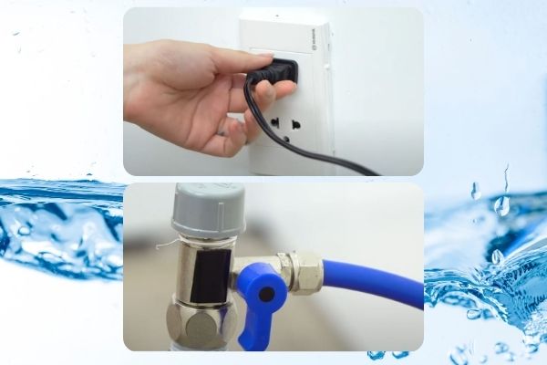 Rút điện khóa nước khi vắng nhà