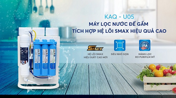 Máy lọc nước Karofi KAQ-U05 không tủ với thiết kế nhỏ gọn