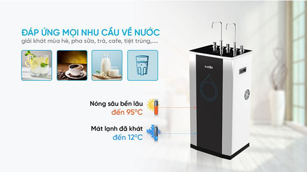 Máy lọc nước nóng - lạnh Karofi đáp ứng mọi nhu cầu về nước