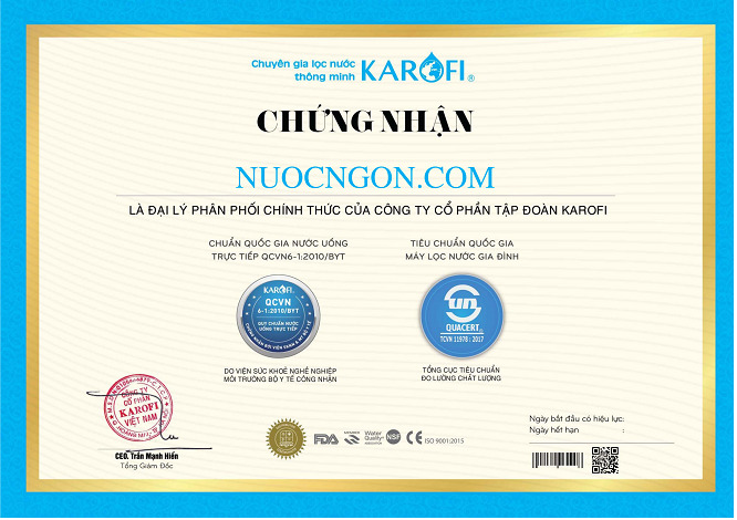 Giỏ hàng các sản phẩm karofi tại Nuocngon.com