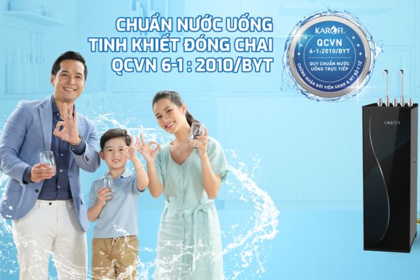 Nước sau lọc đạt chuẩn Quốc gia nước về nước uống tinh khiết QCVN 6-1:2010/BYT