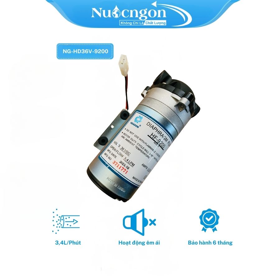 Linh kiện máy lọc nước Bơm HEADON 36V (HF-9200) Đài Loan nhập khẩu chính hãng