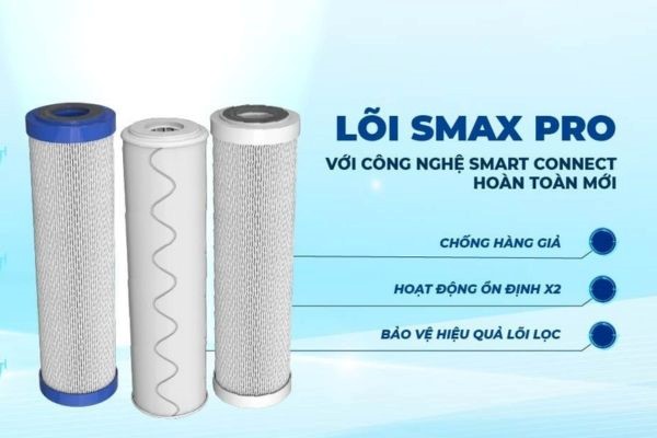 Nâng cấp từ lõi Smax lên Smax Pro cho ra hiệu suất lọc nước tuyệt vời