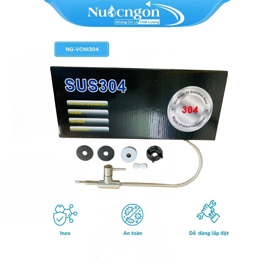 Vòi cổ ngỗng inox 304 - linh kiện lọc nước