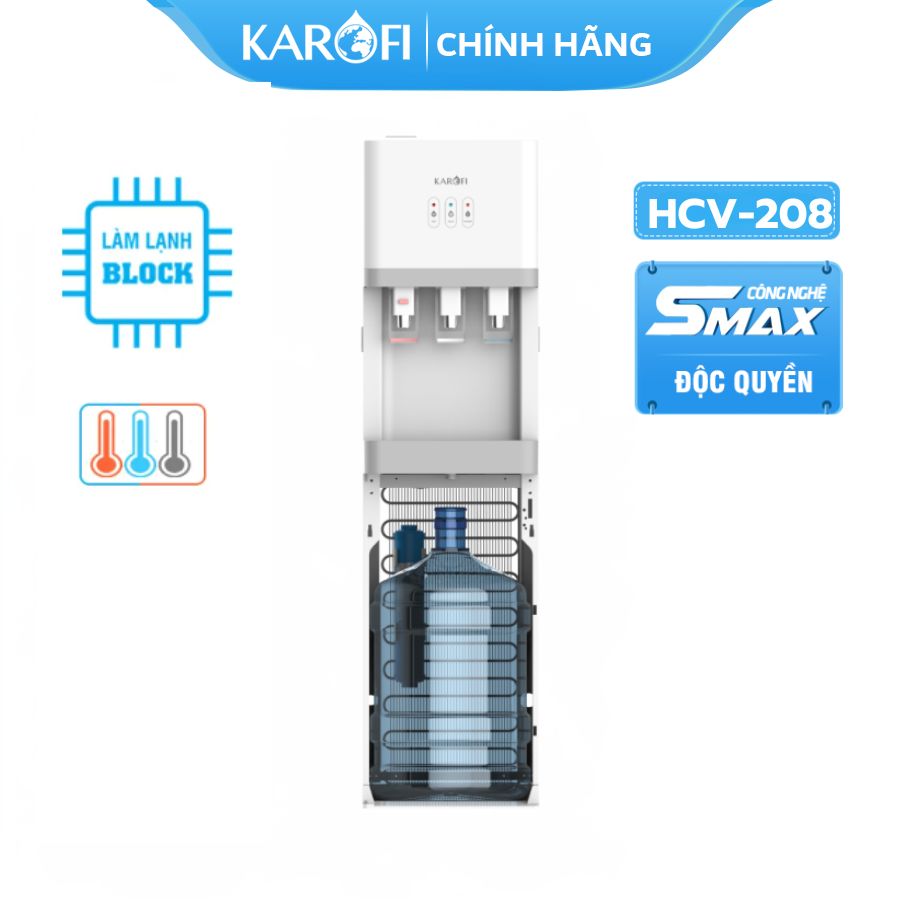 Cây nước nóng lạnh hút bình nóng lạnh Karofi HCV208 , tiện dụng cho phòng khách sang trọng, văn phòng công ty