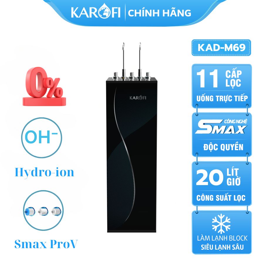 Máy lọc nước nóng lạnh KAD-D69 bổ sung hydro-ion