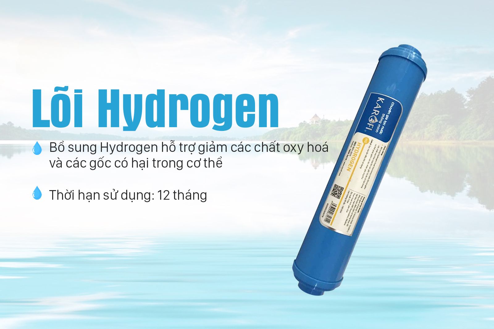 Lõi Hydrogen giúp tăng cường hệ miễn dịch cho con người thông qua nguồn nước được lọc sạch và bổ sung khoáng chất tự nhiên