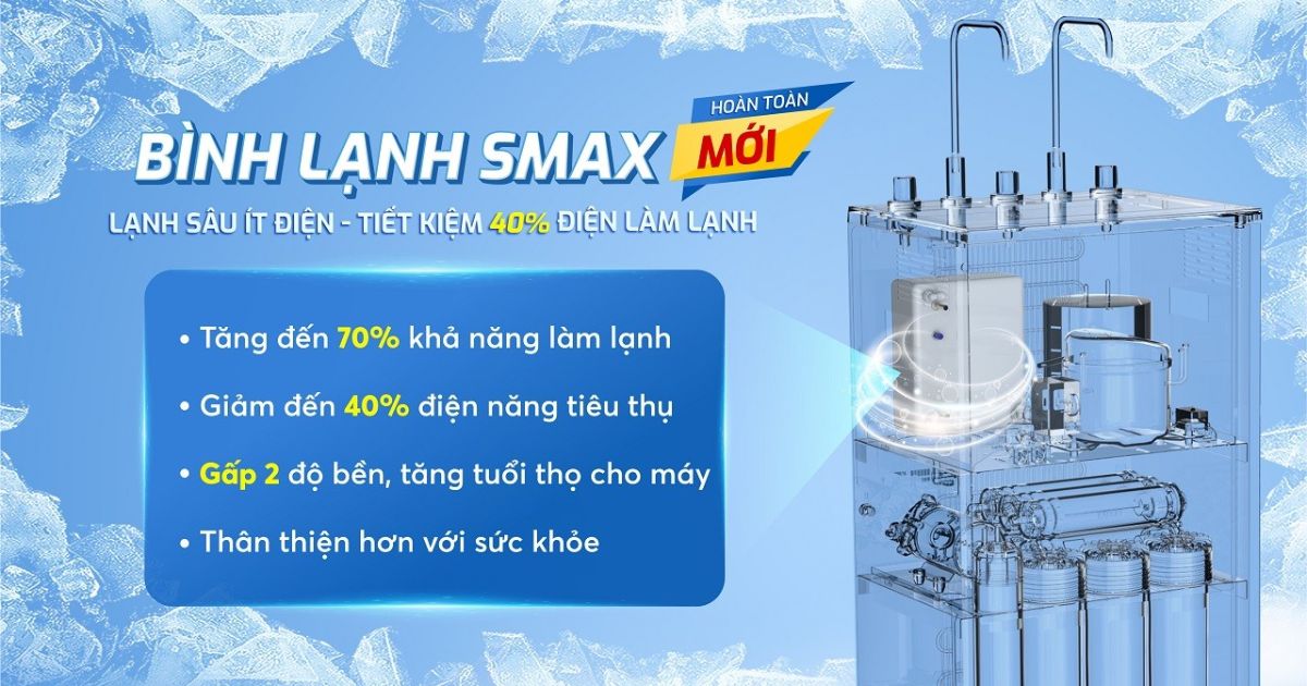 Công nghệ bình lạnh Smax trong các sản phẩm máy lọc nước nóng lạnh 