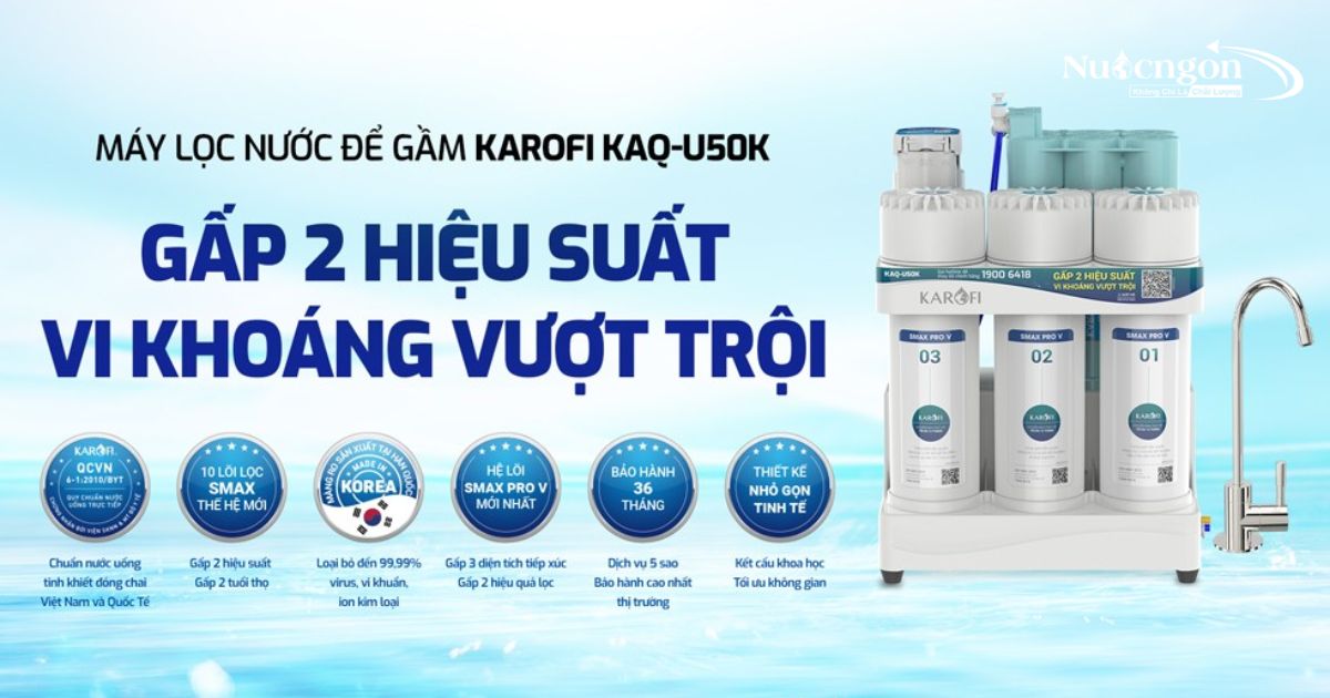 Máy lọc nước để gầm Karofi KAQ-U50K