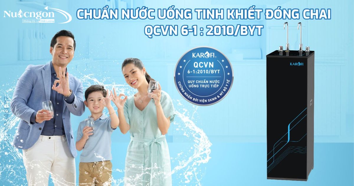 Máy lọc nước Karofi KAH-D18 đạt tiêu chuẩn nước uống trực tiếp 