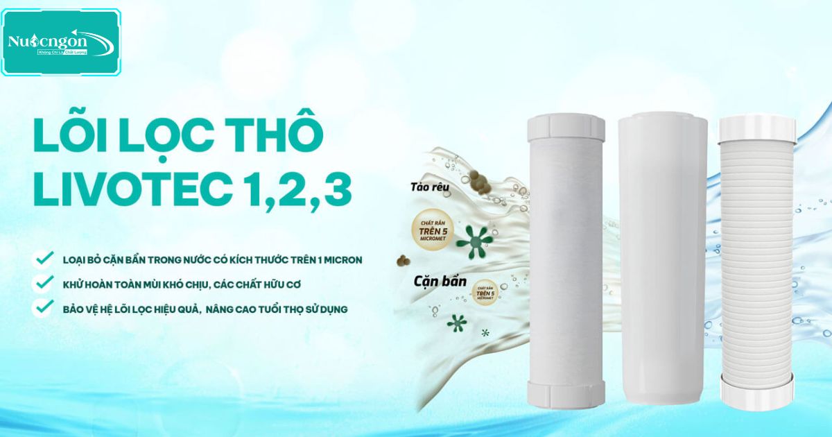 Hệ thống lõi lọc thô 1,2,,3