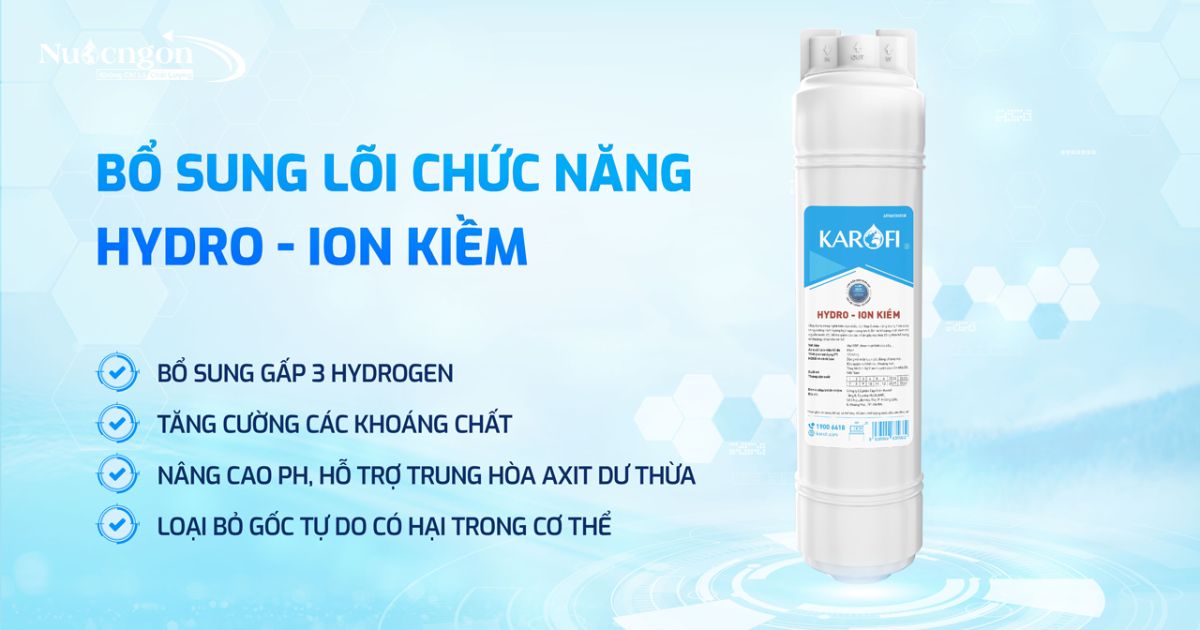 Karofi KAH-D18 bổ sung hydro - ion kiềm