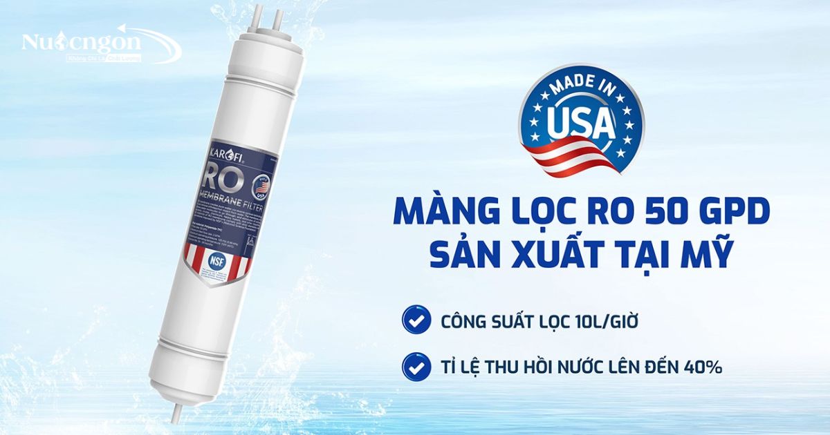 Màng lọc ro 50GPD thay nhanh của Mỹ