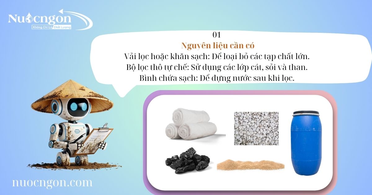 01 Nguyên liệu cần có - Nước Sạch Sau Lũ