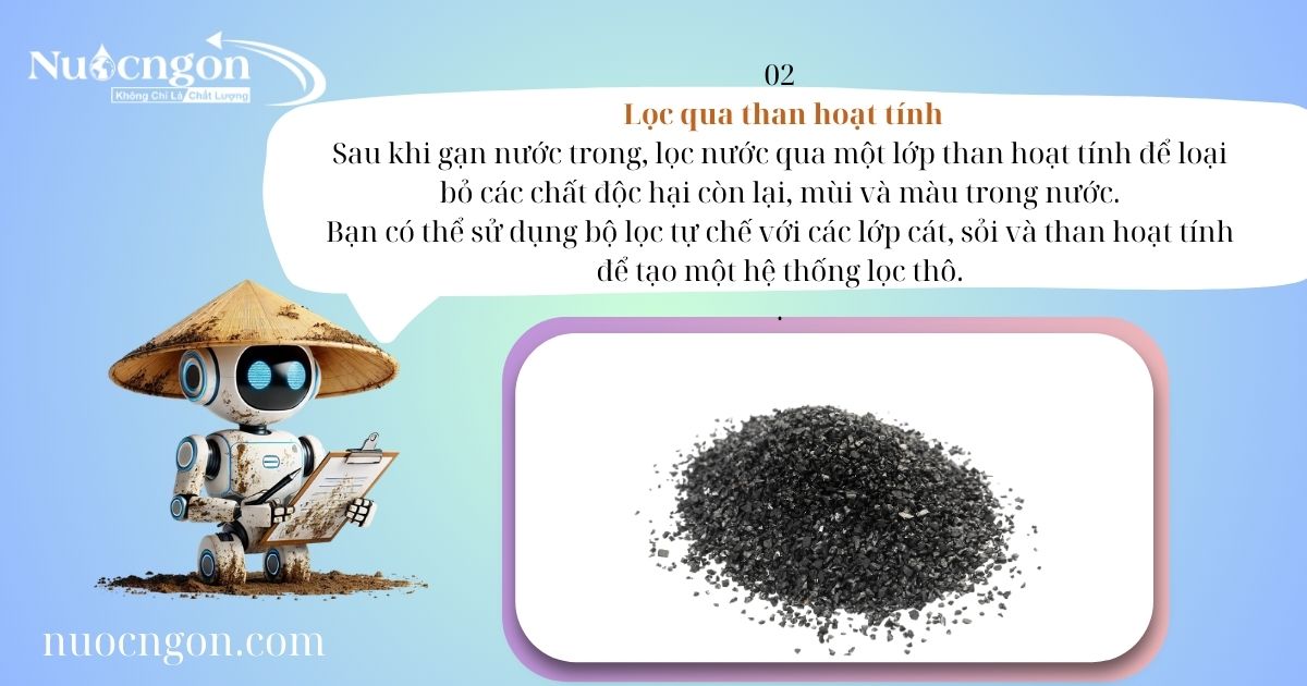 02 Lọc qua than hoạt tính - Nước Sạch Sau Lũ