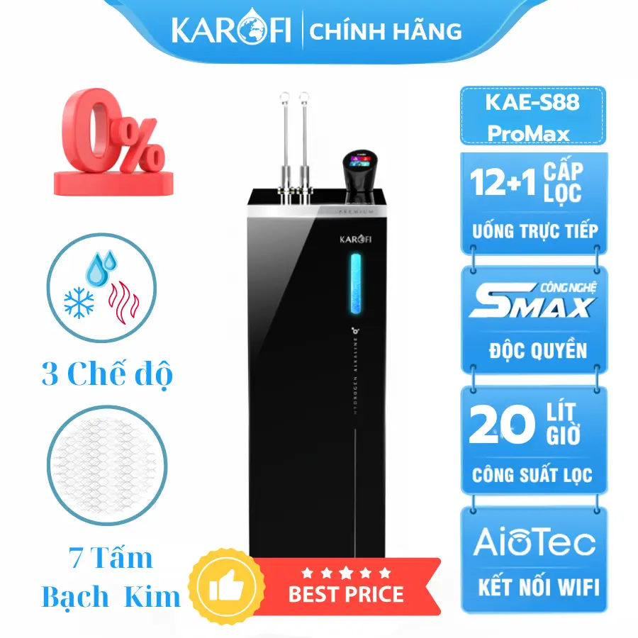 May loc nuoc nong nguoi hydro ion kiem kae