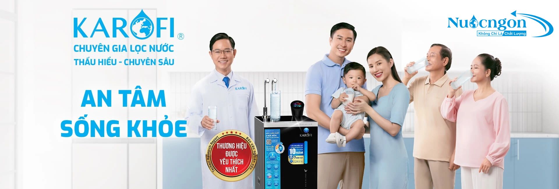 Trang chủ - Nuocngon.com chuyên máy lọc nước Karofi đạt chuẩn nước uống trực tiếp