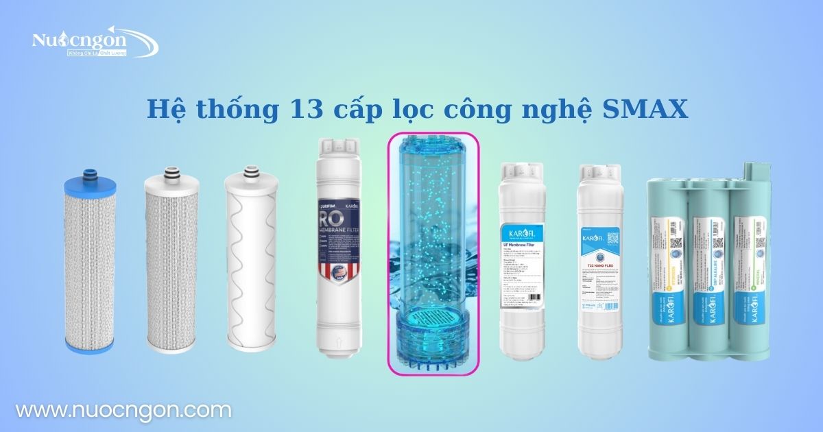 Hệ thống 13 lõi lọc nước công nghệ Smax