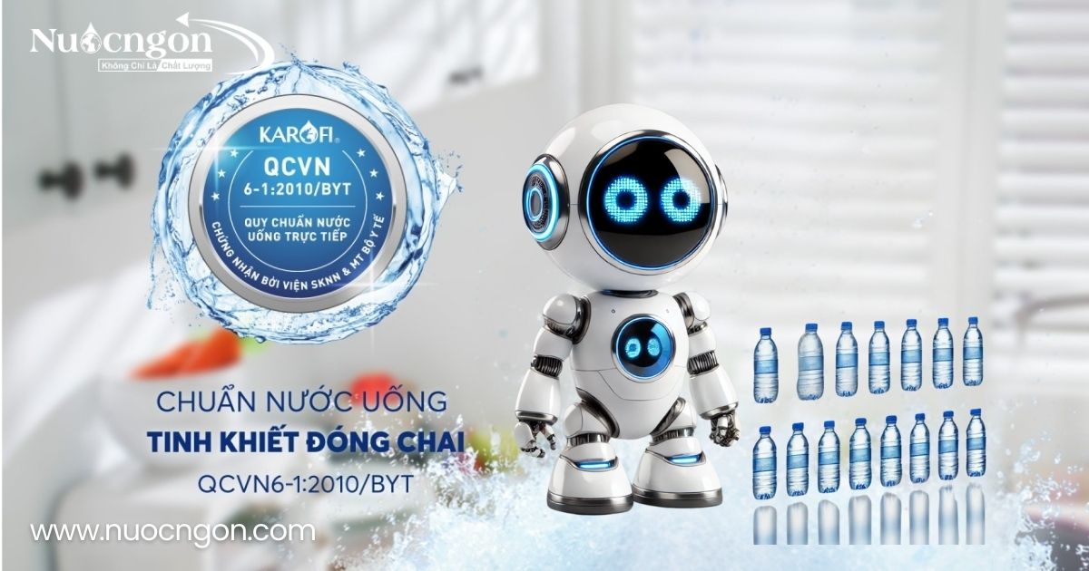 Đạt chất lượng nước uống đóng chai