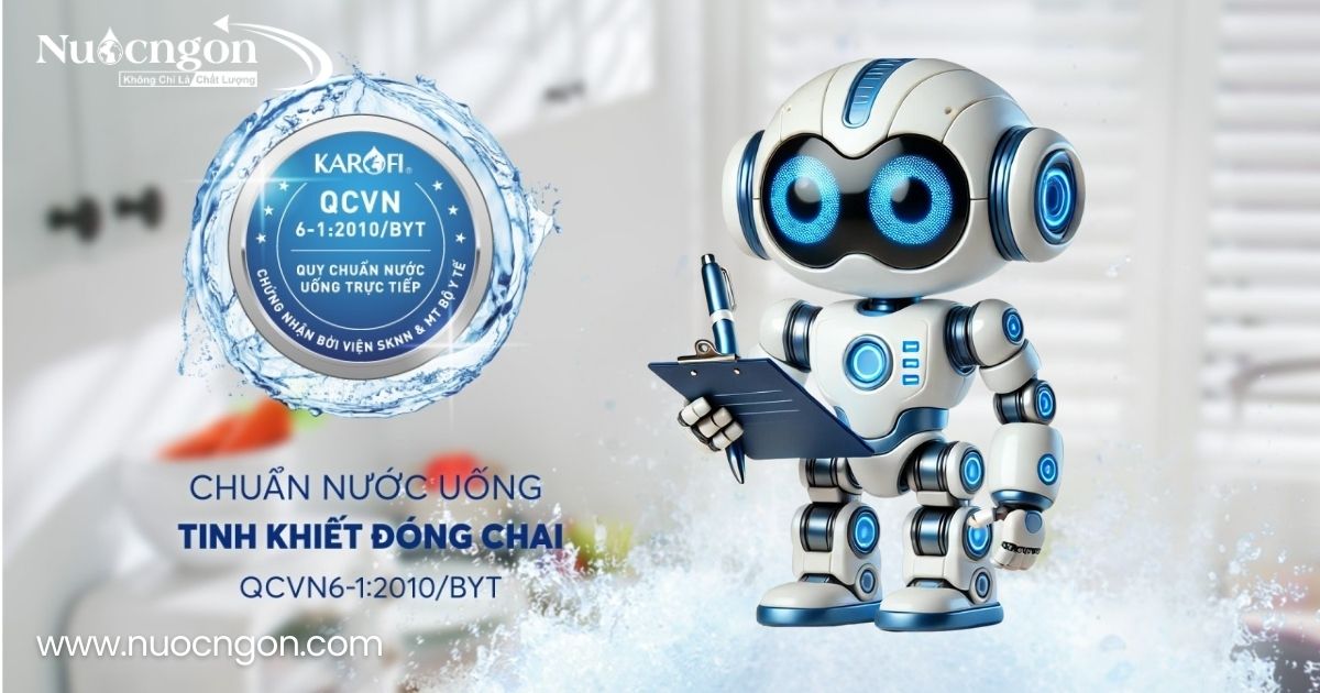 Đạt chuẩn nước uống đóng chai trực tiếp